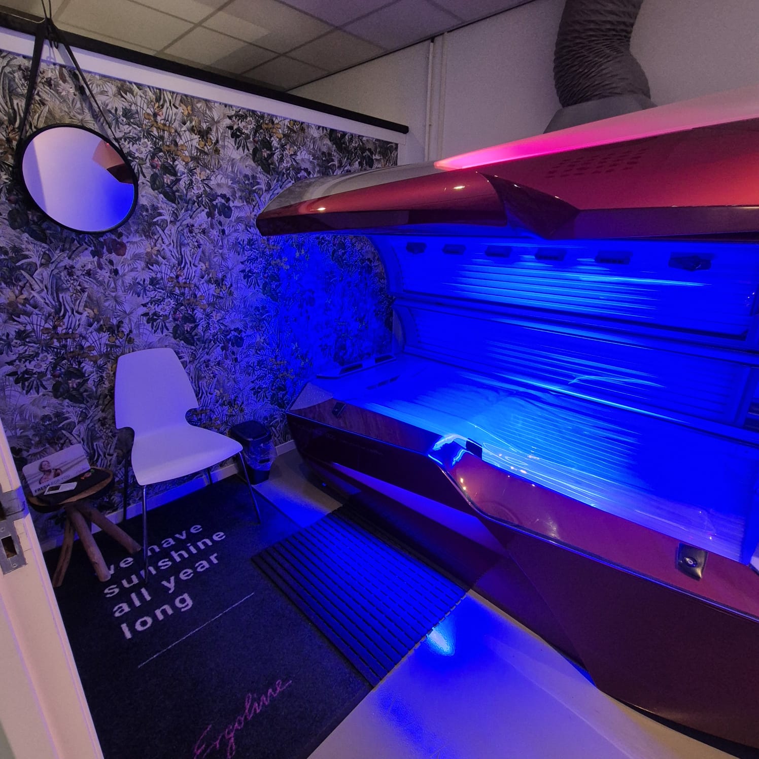 Ergoline zonnebank in cabine 2 en 3