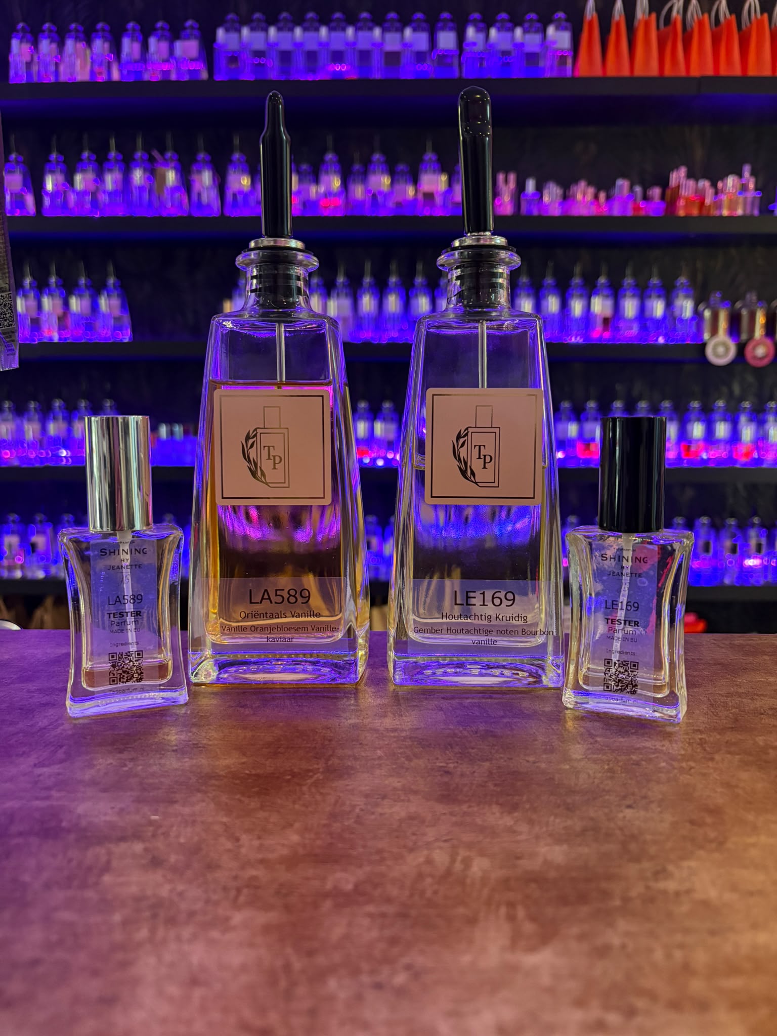 Parfum van de Tap flesjes en tapinstallatie